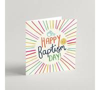 Carte de vœux et enveloppe « Oh Happy Baptême Day »