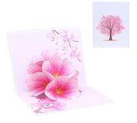 Carte de vœux faite à la main en forme de fleur de pêcher pour fête prénatale, fête d'anniversaire, cartes d'invitation, ornements pour le salon, grande taille