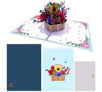 Carte de vœux florale 3D pour femme, petite amie, fille et mère, carte florale de luxe, anniversaire, Saint-Valentin, Thanksgiving, mariage ou invitation à une fête