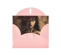 Carte de vœux gothique en papier nacré pour fête d'anniversaire et toutes les occasions, rose