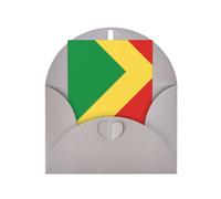 Carte de vœux grise avec enveloppe assortie - République du Congo - Motif béni vierge - Cartes humoristiques en papier nacré