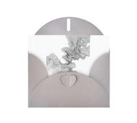 Carte de vœux grise vierge à carreaux et perles - Beau bloc de notes vierges VVXBHGR - Motif lignes gribouillées