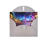 Carte de vœux grise vierge à carreaux et perles - Beau bloc de notes vierges VVXBHGR - Motif Routes du futur