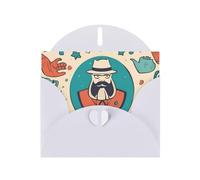 Carte de vœux « Hand and Happy Fathers Day » avec enveloppe, carte d'anniversaire, carte de Noël, carte d'invitation, 3 couleurs