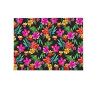 Carte de vœux hawaïenne avec impression de fleurs colorées verticales avec boucles d'amour en papier perlé avec enveloppes pour amis, famille