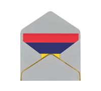 Carte de vœux horizontale avec drapeau de l'île Maurice - Gris clair - Soigneusement conçue - Facile à transporter - Convient pour divers festivals