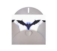 Carte de vœux imprimée chauve-souris HYTTER grise pour Noël, anniversaires et anniversaires de mariage