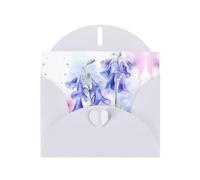 Carte de vœux imprimée muguet WHJSHOP blanc - Papier nacré double face avec boucle d'amour et enveloppe en papier nacré