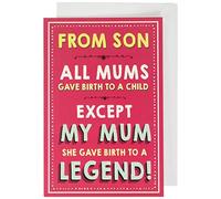 Carte de vœux « Jam And Toast », « Legend», « Mum From Son », Carte d'Anniversaire