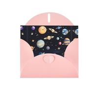 Carte de vœux JKIEGOQ Saturne Jupiter Earth Prints 10,2 x 15,2 cm pour Noël, Saint-Valentin, mariage, fête