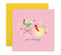 Carte de vœux ludique pour homme et femme - « You a Lil Spicy » - Cadeaux pour amis, meilleures amies, meilleures amies, collègues, épouse, mari, petite amie, petit ami, lui, elle - Idéal pour les