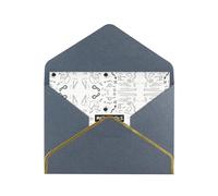 Carte de vœux mathématiques en papier nacré avec enveloppe dorée pour mariage, fête de Noël