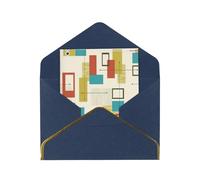 Carte de vœux moderne du milieu du siècle - Carte d'anniversaire - Joyeux Noël et Halloween - Cartes vierges pour toutes les occasions