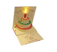 Carte de vœux musicale pop-up avec lumières LED et mélodie pour anniversaires, anniversaires de mariage, fêtes d'enfants et d'adultes