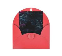 Carte de vœux mystère noire, 10,2 x 15,2 cm, emballage enveloppe en forme de cœur, convient pour toutes les occasions.