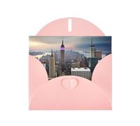 Carte de vœux nacrée avec enveloppe vierge pour remerciements, invitations, condoléances New York Fashion City