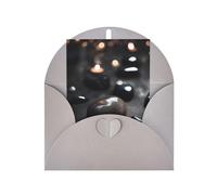 Carte de vœux noire mystère en forme de cœur, 10,2 x 15,2 cm, emballage enveloppe en forme de cœur, convient pour toutes les occasions.