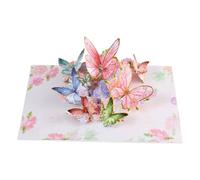 Carte de vœux papillon - Carte de remerciement 3D pour elle, carte de vœux pour femme, maman, grand-mère, fille, sœur, petite amie, anniversaire, papier fait à la main