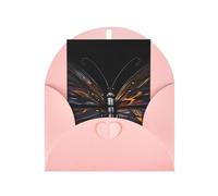 Carte de vœux papillon mystère, 10,2 x 15,2 cm, emballage enveloppe en forme de cœur, convient pour toutes les occasions.