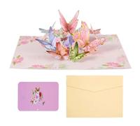 Carte De Vœux Papillon Pliée 1 Pièce, Carte D'Anniversaire Pour Femmes Pop Up 3D, Kit D'Artisanat De Carte Pop Up, Carte Pop Up, Carte Cadeau
