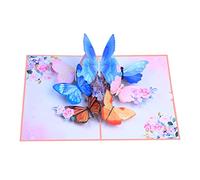 Carte de vœux papillon volant Meassage Carte Fournitures pour mère épouse Décoration d'anniversaire Fournitures de fête