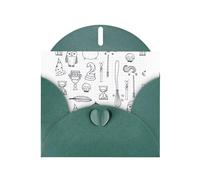 Carte de vœux personnalisée pour Noël, Halloween, Noël, cérémonie, enveloppe