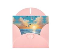 Carte de vœux Pink YYHWHJDE Seagulls by the sea Prints 15,2 x 10,2 cm - Design tendance et unique pour diverses occasions