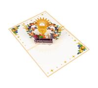 Carte de vœux pop-up 3D créative pour première communion, cadeau de célébration, carte postale de cérémonie spirituelle