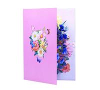 Carte de vœux pop-up faite à la main avec marguerites complexes pour un cadeau mémorable pour offrir un moment surprise bouquet de fleurs