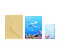 Carte de vœux pop-up faite à la main sur le thème sous-marin pour affichage mural ou événement marin