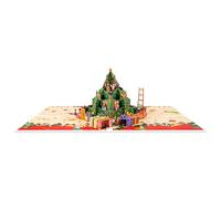 Carte de vœux pop-up sur le thème du sapin de Noël, carte postale, carte surprise faite à la main, carte surprise pour les vacances, le bureau, les fêtes de Noël