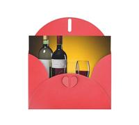 Carte de vœux pour bouteilles de vin et boissons - Impression horizontale sur un seul côté - Papier nacré - Pour anniversaire, Halloween, Noël, Halloween, fête d'anniversaire