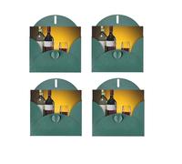 Carte de vœux pour bouteilles de vin et boissons - Impression horizontale sur un seul côté - Papier nacré - Pour anniversaire, Halloween, Noël, Halloween, fête d'anniversaire