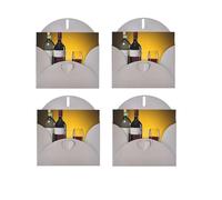 Carte de vœux pour bouteilles de vin et boissons - Impression horizontale sur un seul côté - Papier nacré - Pour anniversaire, Halloween, Noël, Halloween, fête d'anniversaire