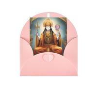 Carte de vœux pour dieu féminin, 10,2 x 15,2 cm, enveloppe en forme de cœur, convient pour toutes les occasions.