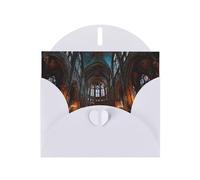 Carte de vœux pour église solennelle avec enveloppe blanche pour les vacances, les anniversaires, les mariages, les anniversaires de mariage - Écrivez des bénédictions uniques