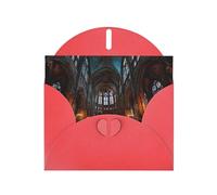 Carte de vœux pour église solennelle avec enveloppe rouge pour vacances, anniversaires, mariages, anniversaires de mariage - Écrivez des bénédictions uniques