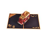 Carte de vœux pour Halloween citrouille voiture surprise festival pour enfants enfants anniversaire citrouille