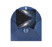 Carte de vœux pour la fête des mères, Noël, galaxie, univers, étoiles, espace extra-atmosphérique, papier perlé, 10,2 x 15,2 cm, avec enveloppe pour anniversaire, remerciement