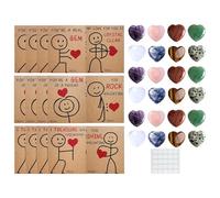 Carte de Vœux pour la Saint-Valentin | Souvenir Décoratif Artisanal de Fête - Carte Cœur Acrylique avec Gemmes pour Saint-Valentin,Pour Lui Et Elle Filles Femme Copine Fête École Salle De Classe