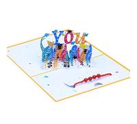 Carte de vœux pour réussite scolaire avec bracelets d'amitié réglables sur le thème de la saison de remise de diplôme