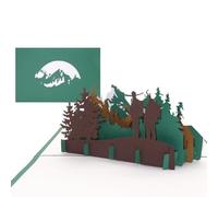 Carte de vœux « Randonnée » 3D Pop Up Carte de randonnée et d'alpinisme, bon de voyage, carte cadeau 3D, carte d'anniversaire