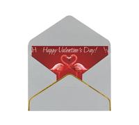 Carte de vœux romantique en forme de cœur avec enveloppes, motif flamant rose, pour la Saint-Valentin, à envoyer à un ami proche, carte de vœux en papier nacré Phnom Penh