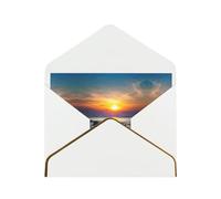 Carte de vœux romantique Last Sun Rays Of Over The Sea Waves avec enveloppes, envoyée à un ami proche, carte de vœux en papier nacré Phnom Penh