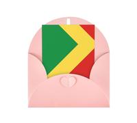 Carte de vœux rose avec enveloppe assortie - République du Congo - Motif béni vierge - Cartes humoristiques en papier nacré
