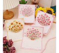 Carte de vœux rose pop-up 3D (avec carte postale) - Fleur en papier 3D artisanale exquise, convient pour la Saint-Valentin/l'anniversaire/les cadeaux d'anniversaire - Comme une expression d'amour entr