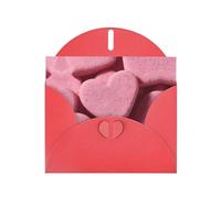Carte de vœux rouge à carreaux vierges et perle magnifique bloc de notes vierges VVXBHGR Motif cookies d'amour rose