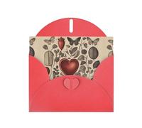 Carte de vœux rouge DLXW papillons autour du cœur pour Noël, anniversaire d'enfant, Saint-Valentin, anniversaire de mariage et invitation à une fête