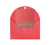 Carte de vœux rouge élégante - Texture sarcelle et corail - Carte vierge avec sceaux dorés béni pour anniversaire, mariage, Saint-Valentin