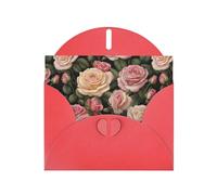 Carte de vœux rouge YYHWHJDE avec de nombreuses belles roses, parfaite pour la Saint-Valentin, un anniversaire de mariage et des invitations de fête